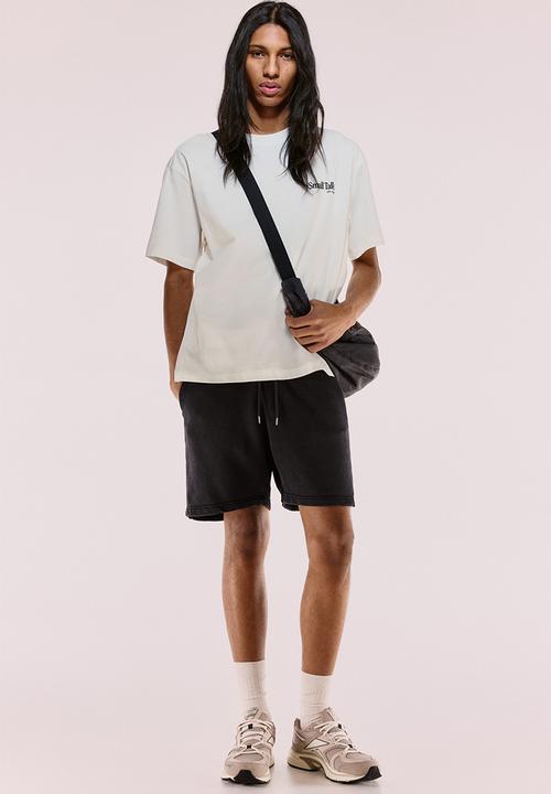 H&M - Loose fit printed T-shirt - white/small talk