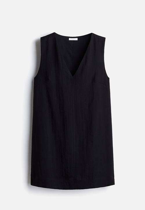 H&M - V-neck shift dress - black