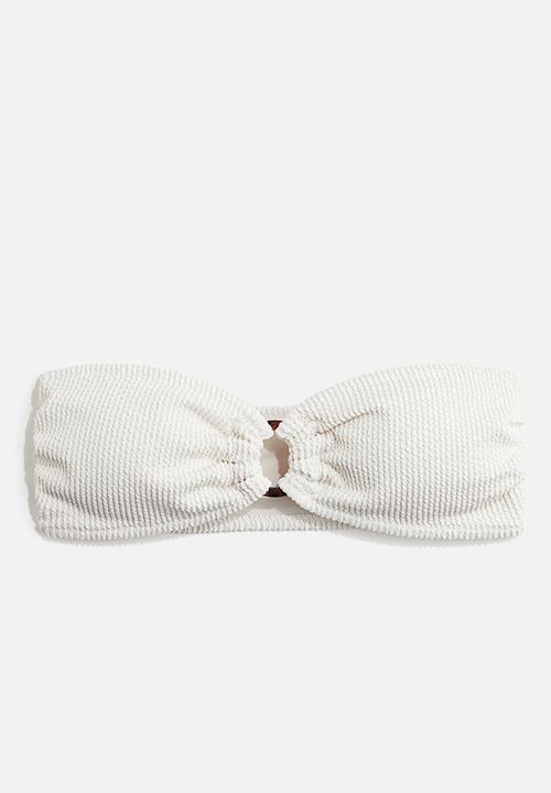 H&M - Padded bandeau bikini top - white