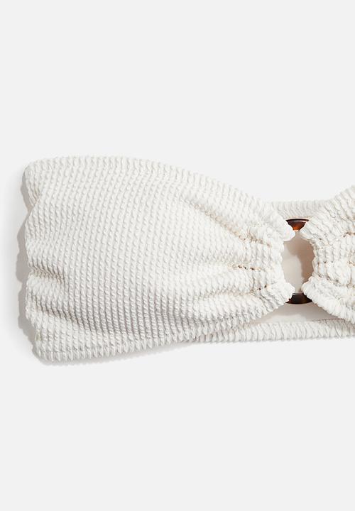 H&M - Padded bandeau bikini top - white