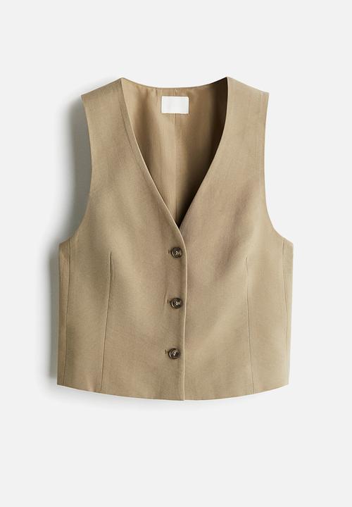 H&M - Short waistcoat - beige