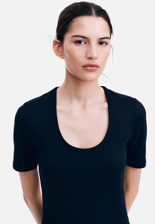H&M - Square-neck top - black