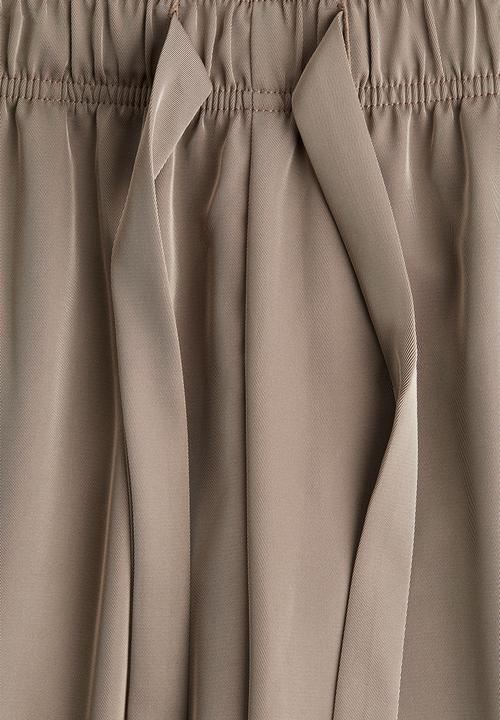 H&M - Drawstring twill trousers - mole