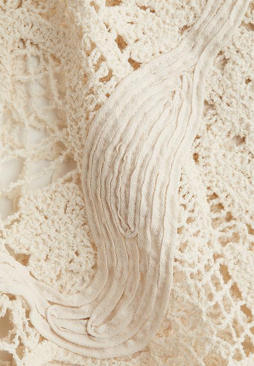 H&M - Crochet-look dress - light beige