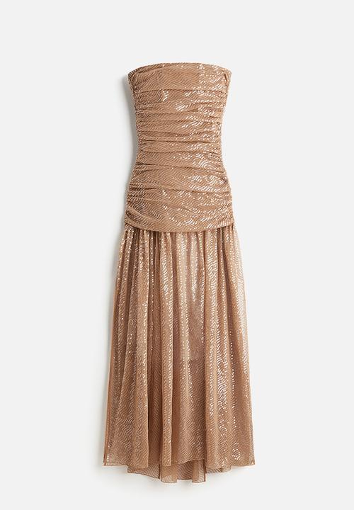 H&M - H&M Studio: Sequined evening gown - beige
