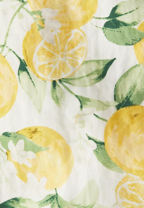 H&M - Shift dress - white/oranges