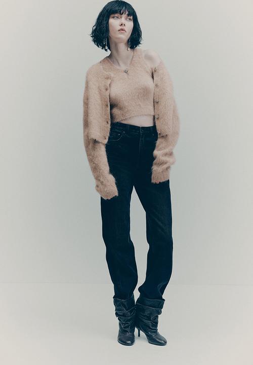 H&M - H&M Studio: Cropped alpaca-blend vest top - beige