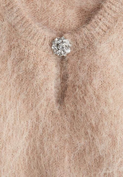 H&M - H&M Studio: Cropped alpaca-blend vest top - beige