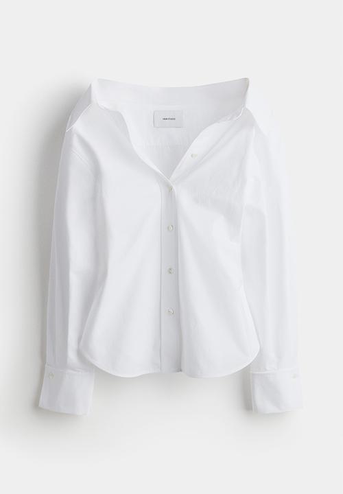H&M - H&M Studio: Fitted cotton shirt - white