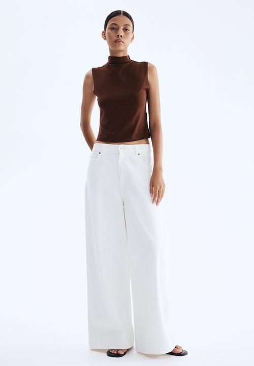 H&M - Sleeveless turtleneck top - dark brown