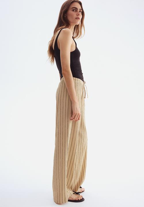 H&M - Wide pull-on trousers - beige