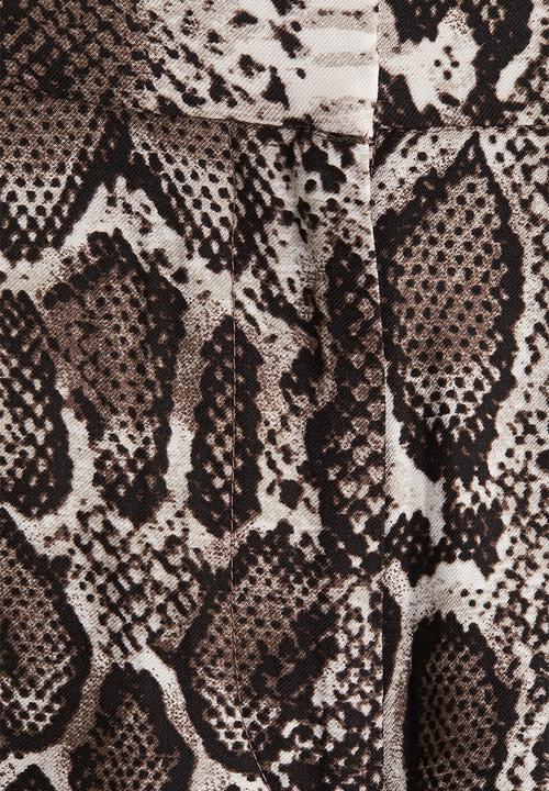 H&M - Wide tailored trousers - mole/snakeskin pattern
