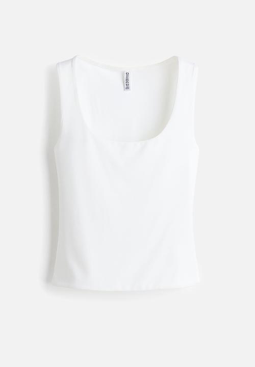 H&M - Microfibre vest top - white
