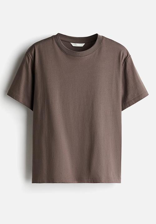 H&M - Cotton t-shirt - dark mole 
