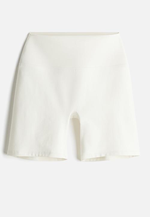 H&M - Sports cycling shorts with softmove™ - white