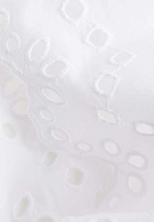 H&M - Broderie anglaise cotton blouse - white