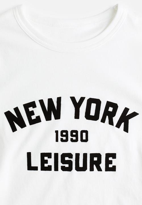 H&M - Print-motif T-shirt - white/new york