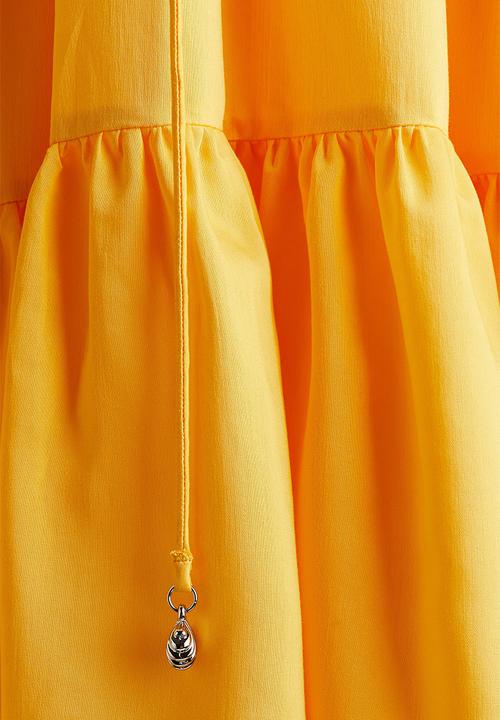 H&M - Tiered a-line dress - yellow
