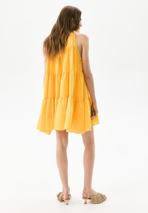 H&M - Tiered a-line dress - yellow