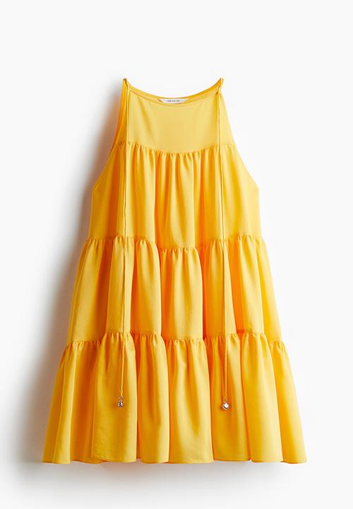 H&M - Tiered a-line dress - yellow