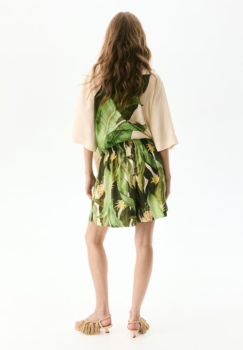 H&M - Patterned pull-on shorts -  green/patterned 
