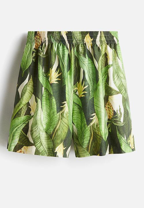 H&M - Patterned pull-on shorts -  green/patterned 