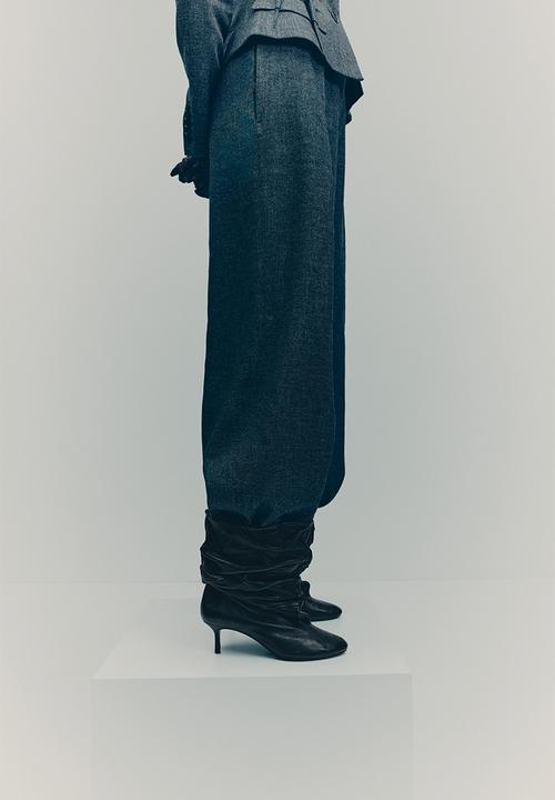 H&M - H&M Studio: Heeled leather boots - dark brown