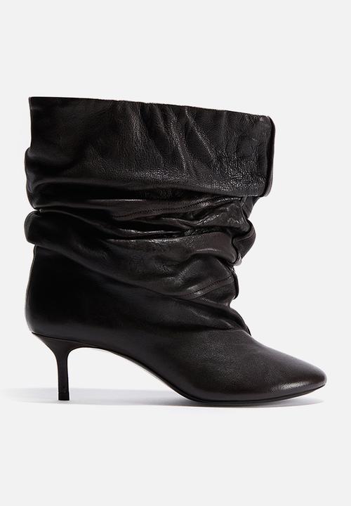 H&M - H&M Studio: Heeled leather boots - dark brown