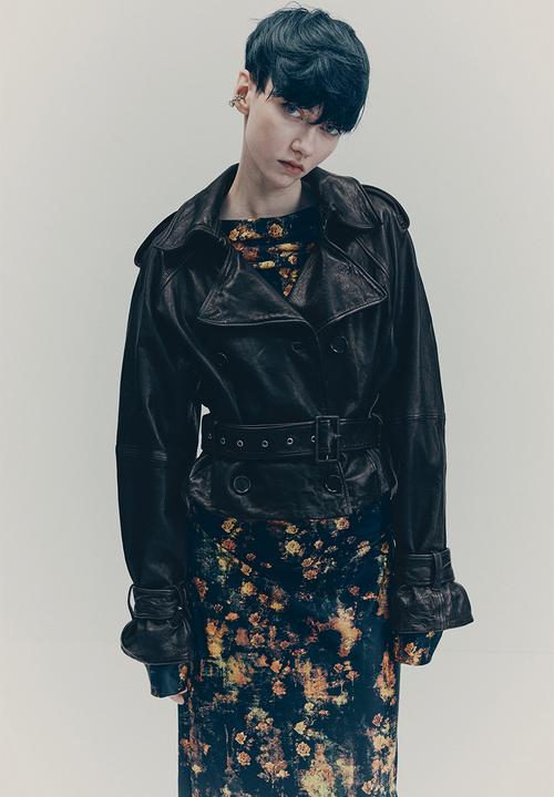 H&M - H&M Studio: Leather jacket - black