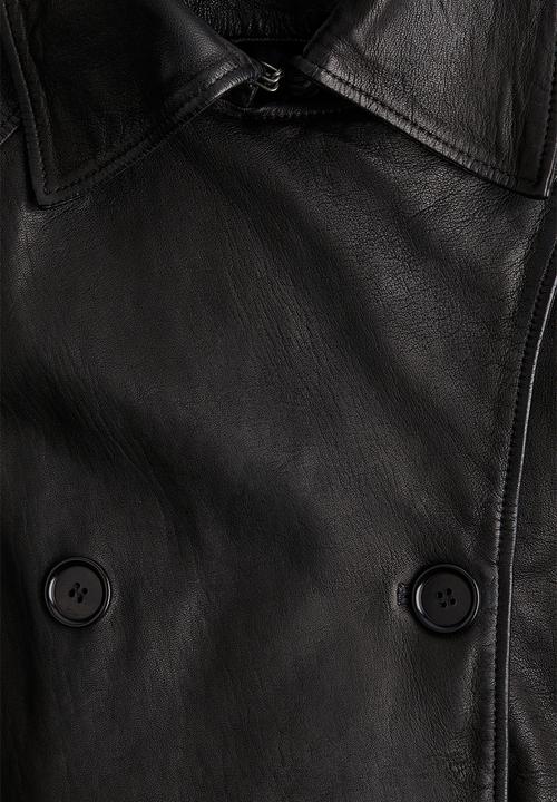 H&M - H&M Studio: Leather jacket - black