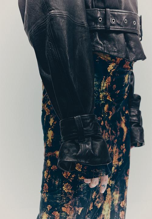 H&M - H&M Studio: Leather jacket - black