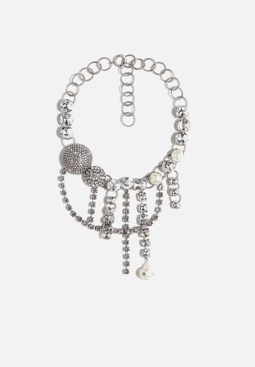 H&M - H&M Studio: Rhinestone necklace - silver
