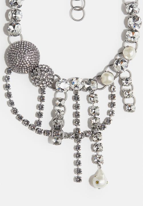 H&M - H&M Studio: Rhinestone necklace - silver