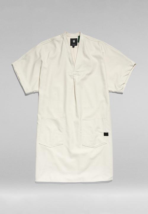 G-STAR - Comfy Tunic Dress s\s Wmn - Ecru