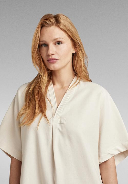 G-STAR - Comfy Tunic Dress s\s Wmn - Ecru