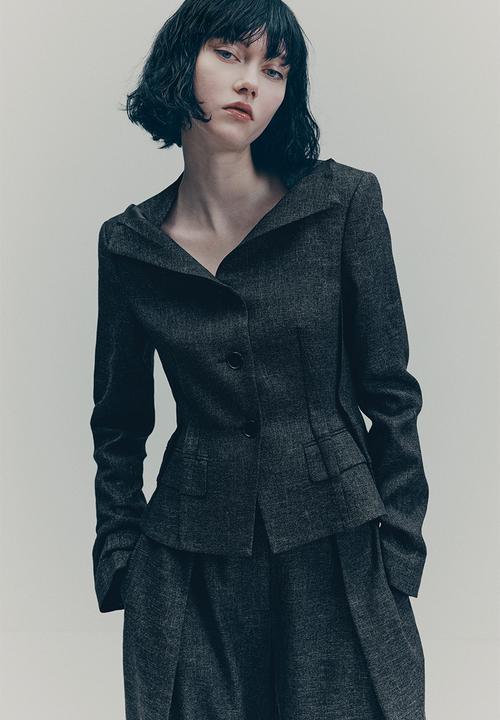H&M - H&M Studio: Wool-blend blazer - grey