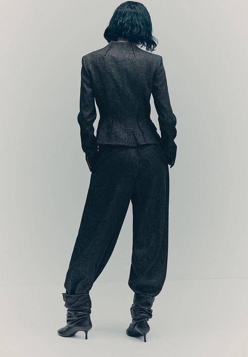 H&M - H&M Studio: Wool-blend suit trousers - dark grey