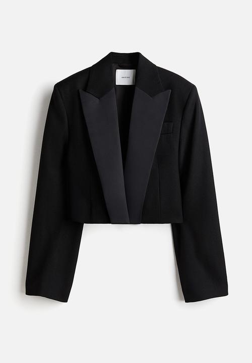 H&M - H&M Studio: Wool tuxedo blazer - black