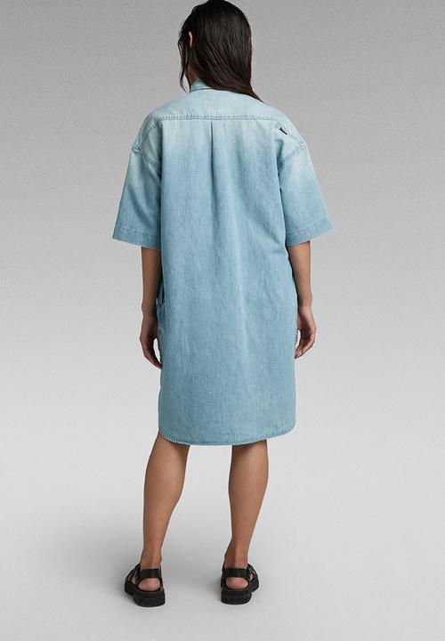 G-STAR - Denim Shirt Dress Wmn - Sun faded cadet blue