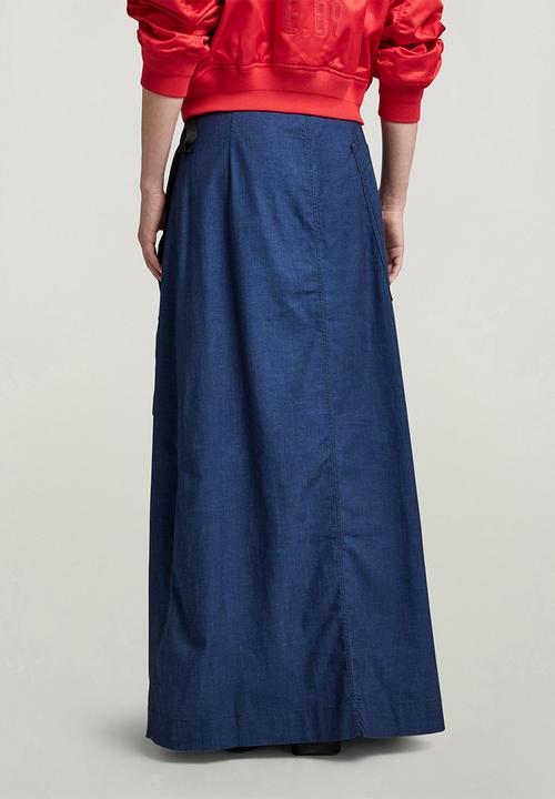 G-STAR - A-Line Long Wrap Skirt Wmn - Rinsed
