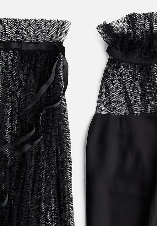 H&M - H&M Studio: Mesh-cape dress - black