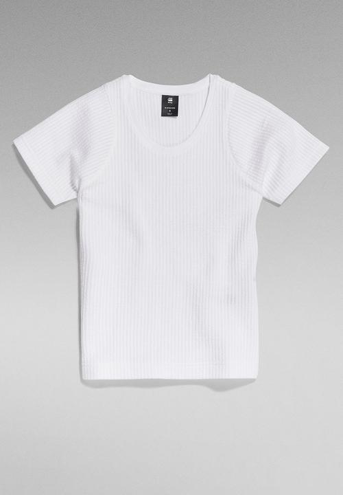 G-STAR - Deep Scoop Ultra Slim Top Wmn - White