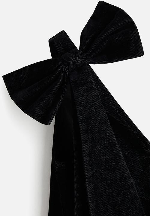 H&M - H&M Studio: Bow-detail mini dress - black