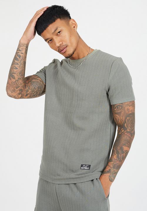 Brave Soul - Crew Neck T-shirt  - Washed Sage