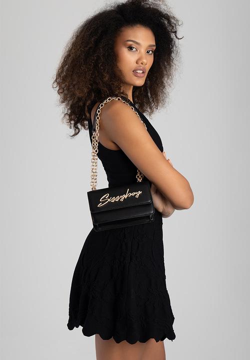 SISSY BOY - Slay fest structured crossbody - black