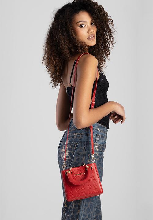 SISSY BOY - Debossed love tote bag - red