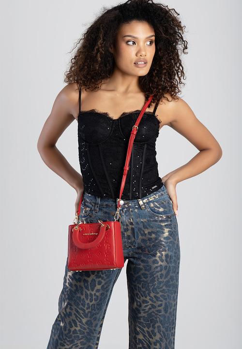 SISSY BOY - Debossed love tote bag - red
