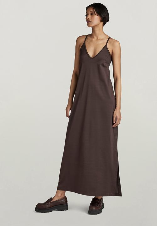G-STAR - Slip Dress Loose s\l Wmn - Chocolat