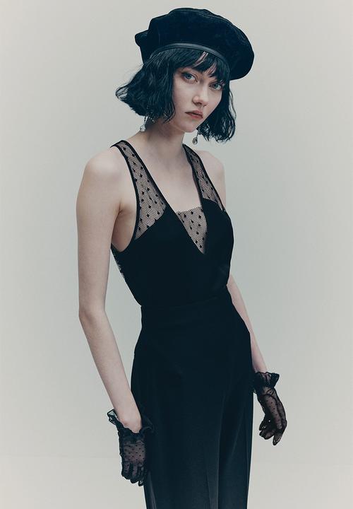 H&M - H&M Studio: Mesh vest top - black
