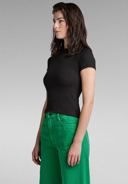G-STAR - Cropped Ultra Slim Top Wmn - Dk Black